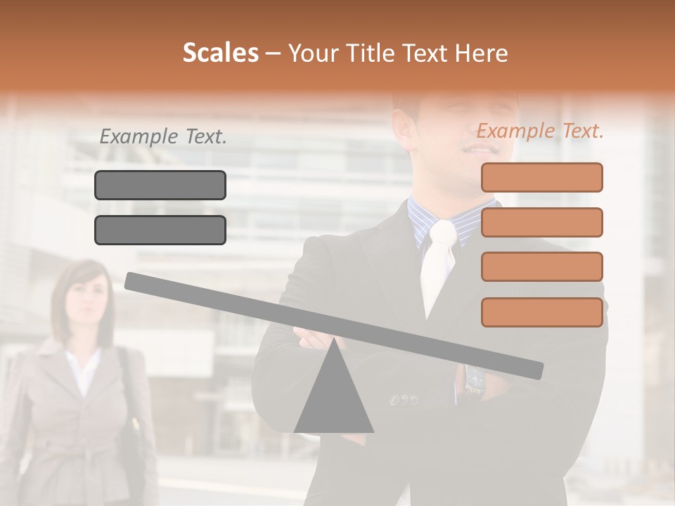 A Man In A Suit Standing With His Arms Crossed PowerPoint Template