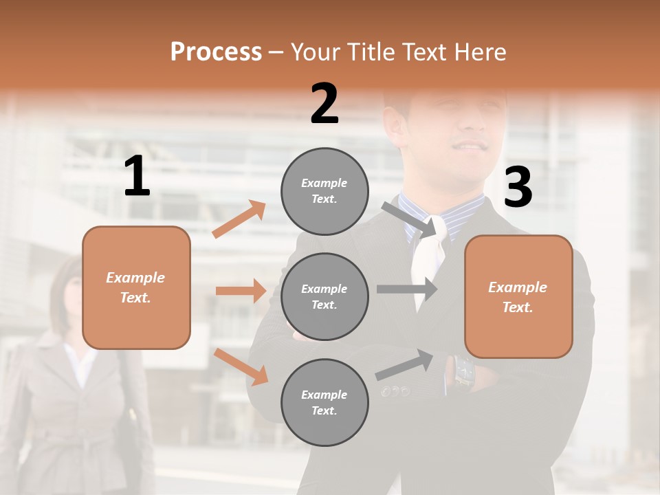 A Man In A Suit Standing With His Arms Crossed PowerPoint Template