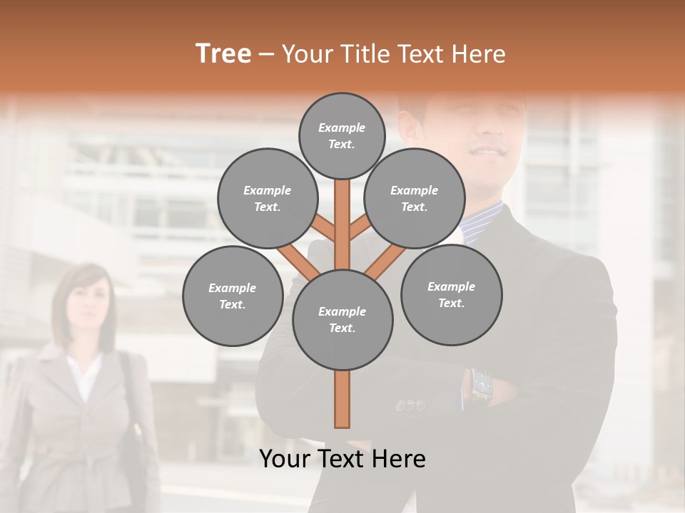 A Man In A Suit Standing With His Arms Crossed PowerPoint Template