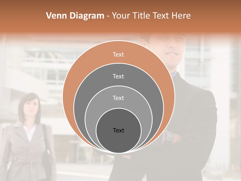 A Man In A Suit Standing With His Arms Crossed PowerPoint Template