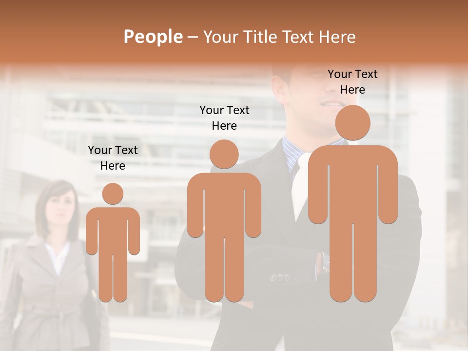 A Man In A Suit Standing With His Arms Crossed PowerPoint Template