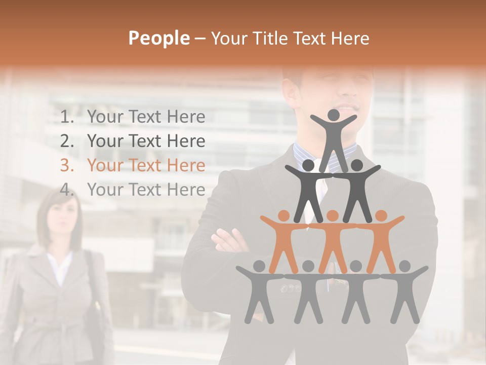 A Man In A Suit Standing With His Arms Crossed PowerPoint Template