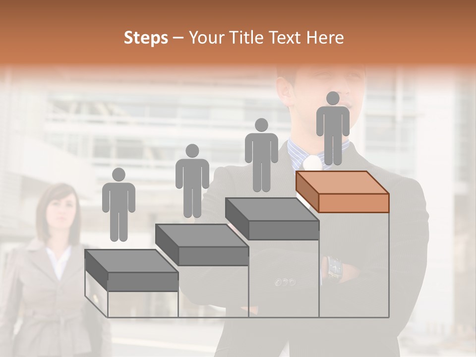 A Man In A Suit Standing With His Arms Crossed PowerPoint Template