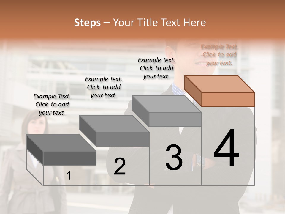 A Man In A Suit Standing With His Arms Crossed PowerPoint Template