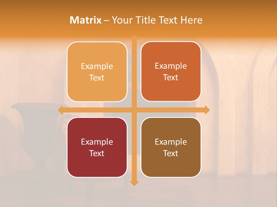 A Chair Sitting In Front Of A Window Next To A Vase PowerPoint Template