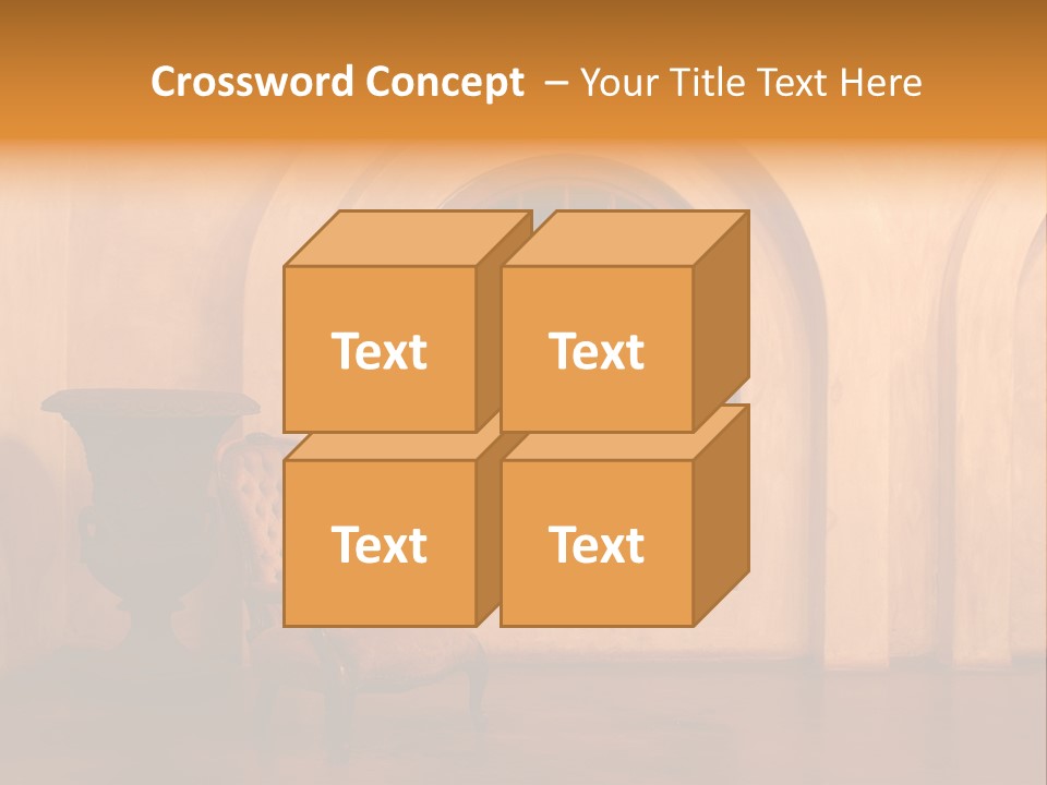 A Chair Sitting In Front Of A Window Next To A Vase PowerPoint Template