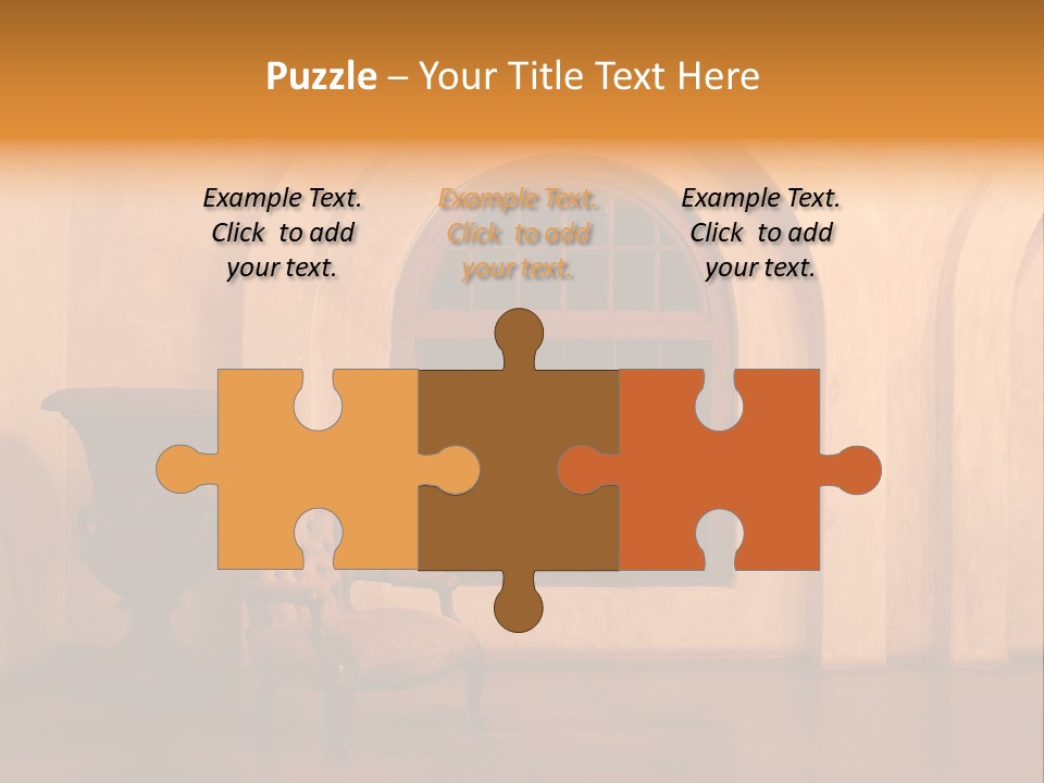 A Chair Sitting In Front Of A Window Next To A Vase PowerPoint Template