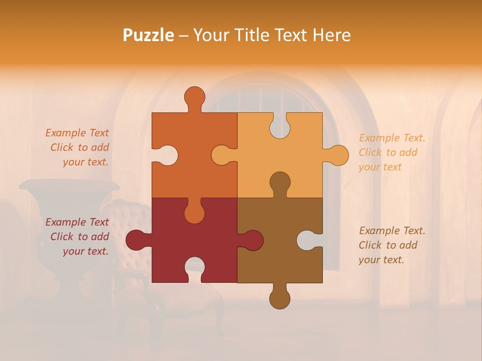 A Chair Sitting In Front Of A Window Next To A Vase PowerPoint Template