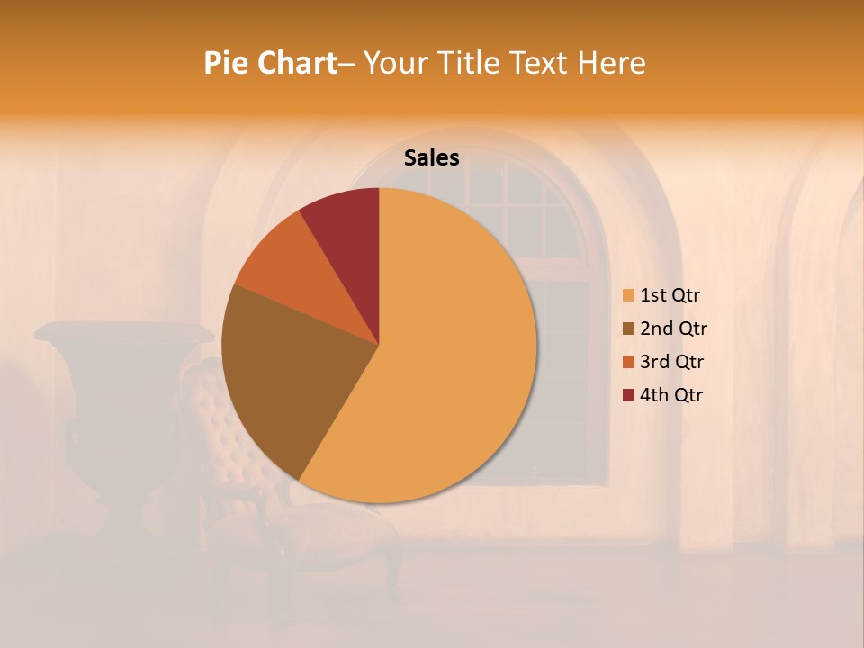 A Chair Sitting In Front Of A Window Next To A Vase PowerPoint Template