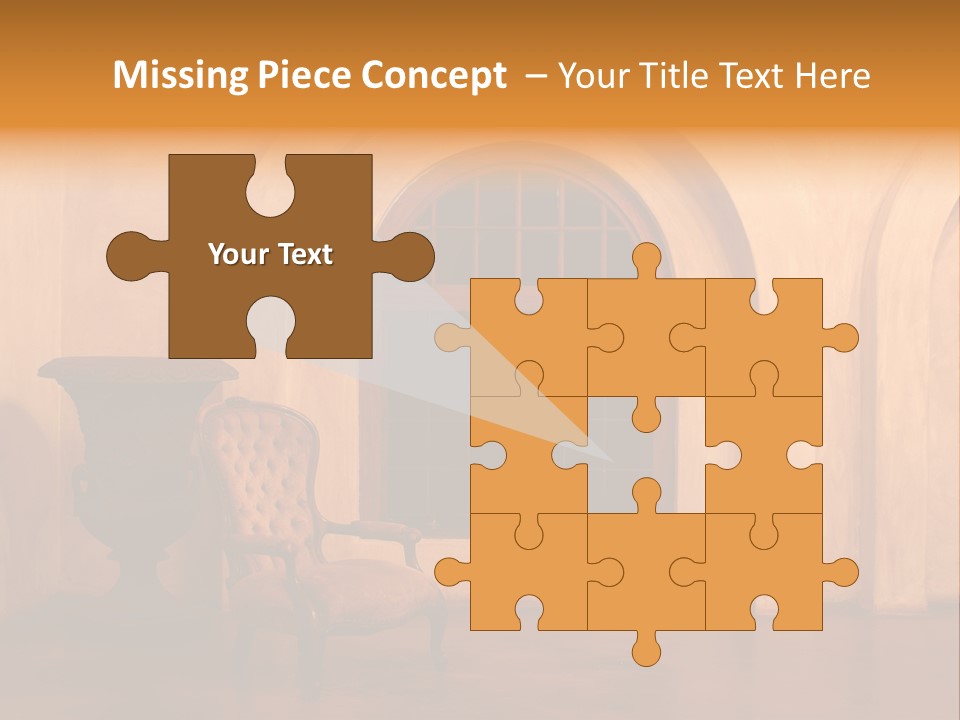 A Chair Sitting In Front Of A Window Next To A Vase PowerPoint Template