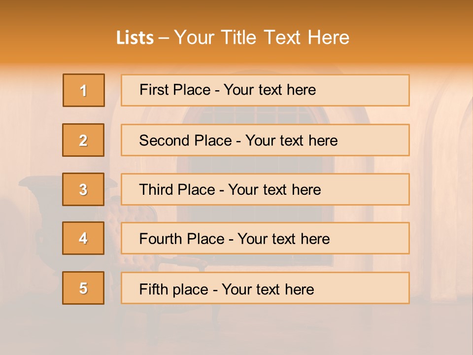 A Chair Sitting In Front Of A Window Next To A Vase PowerPoint Template
