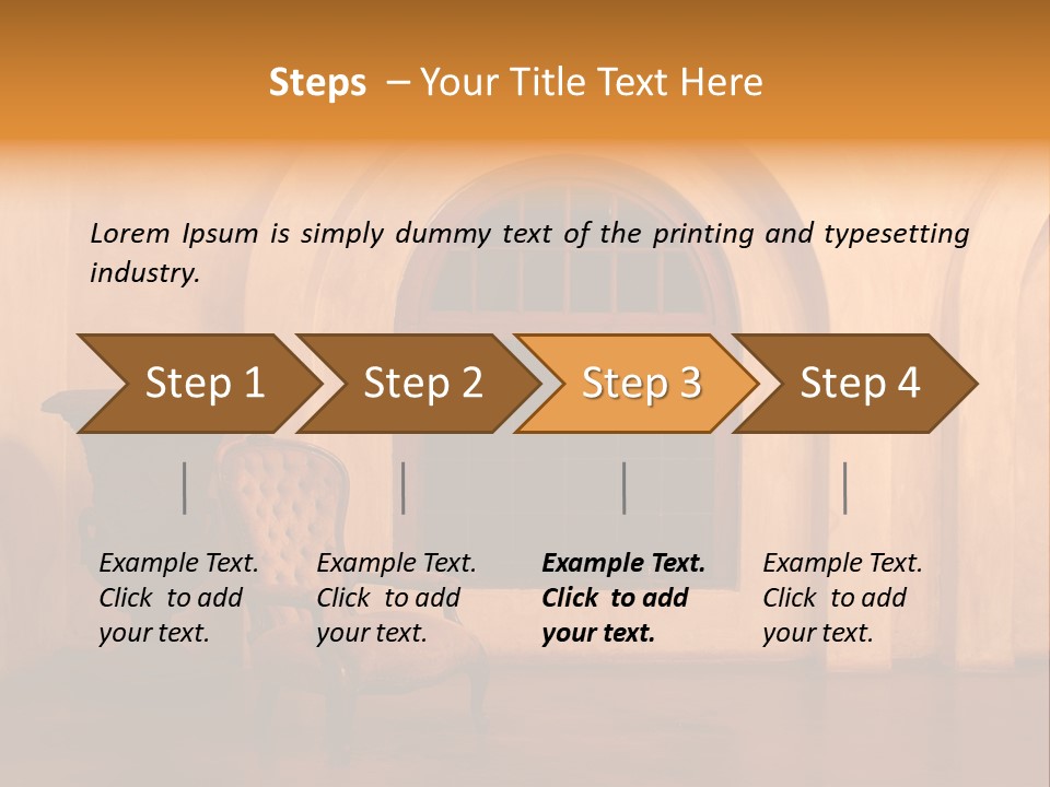 A Chair Sitting In Front Of A Window Next To A Vase PowerPoint Template