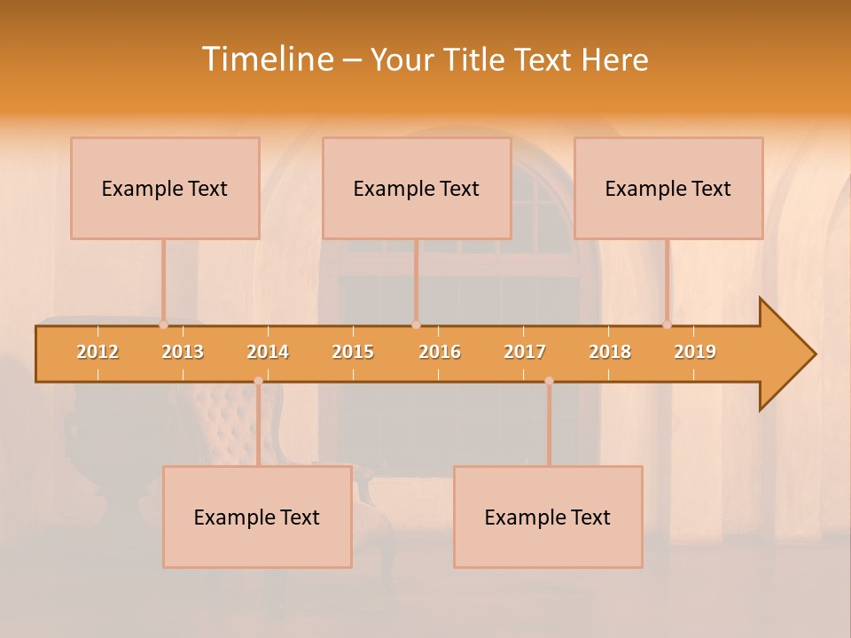 A Chair Sitting In Front Of A Window Next To A Vase PowerPoint Template