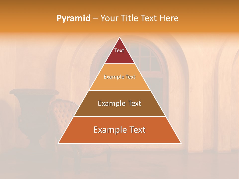 A Chair Sitting In Front Of A Window Next To A Vase PowerPoint Template