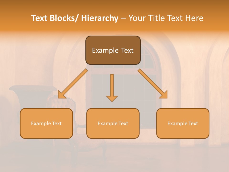 A Chair Sitting In Front Of A Window Next To A Vase PowerPoint Template