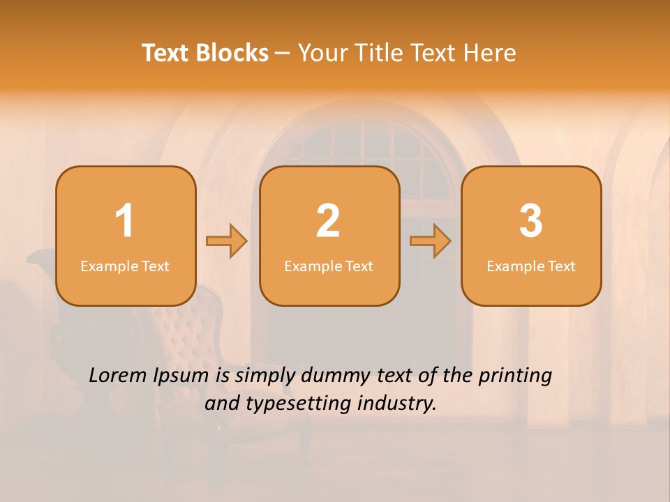 A Chair Sitting In Front Of A Window Next To A Vase PowerPoint Template