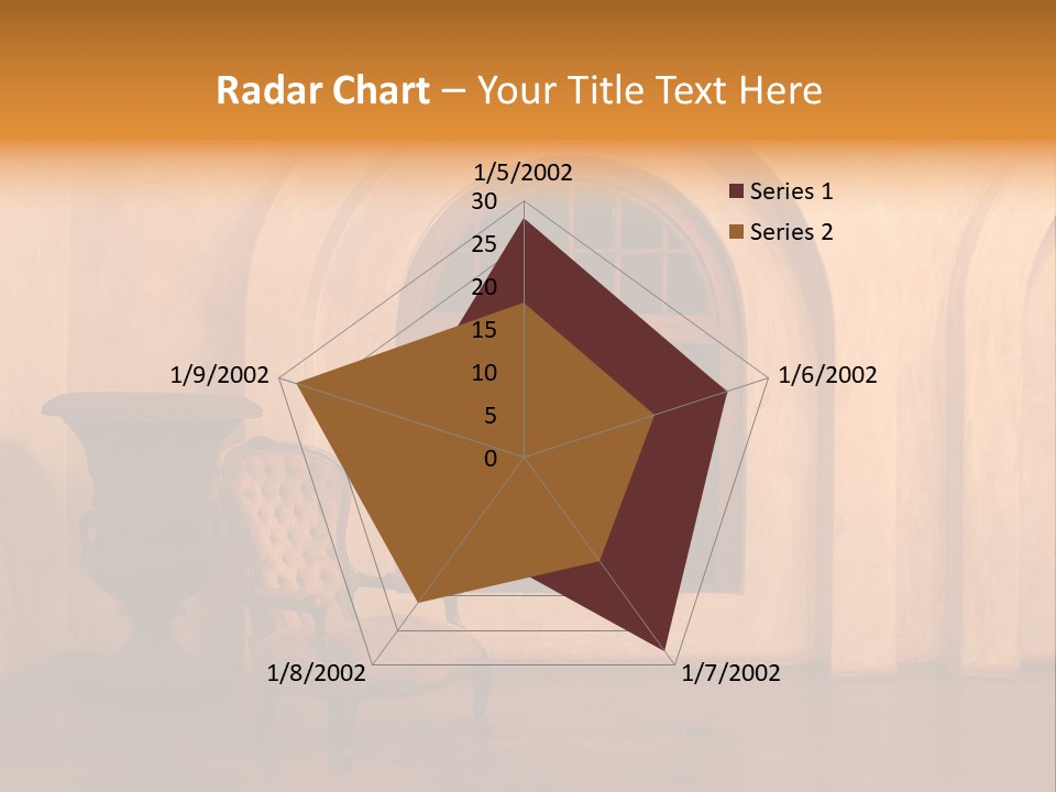 A Chair Sitting In Front Of A Window Next To A Vase PowerPoint Template