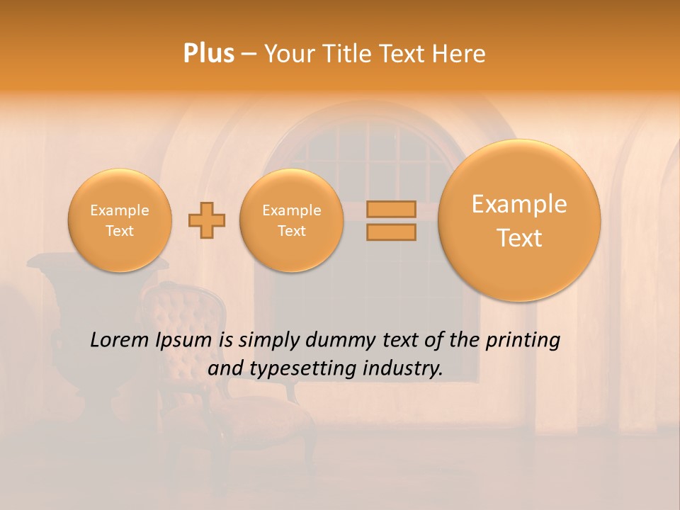 A Chair Sitting In Front Of A Window Next To A Vase PowerPoint Template