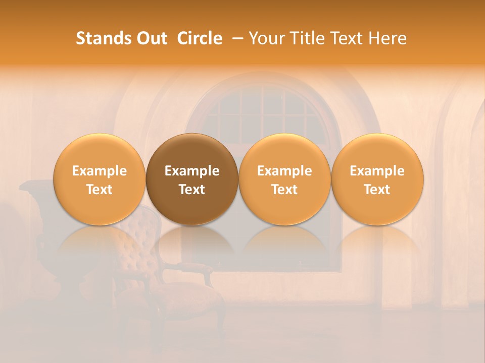 A Chair Sitting In Front Of A Window Next To A Vase PowerPoint Template