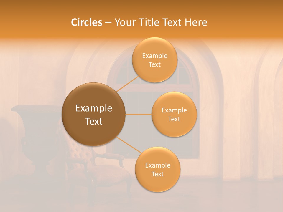 A Chair Sitting In Front Of A Window Next To A Vase PowerPoint Template