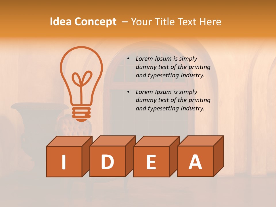 A Chair Sitting In Front Of A Window Next To A Vase PowerPoint Template
