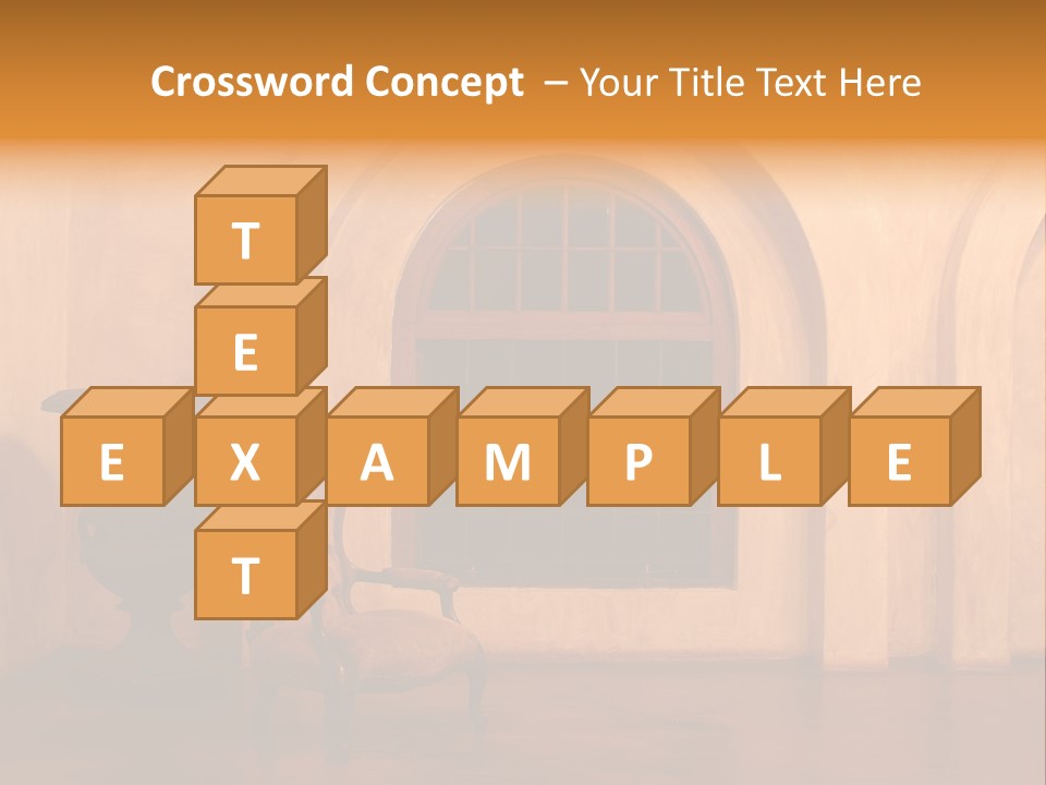 A Chair Sitting In Front Of A Window Next To A Vase PowerPoint Template