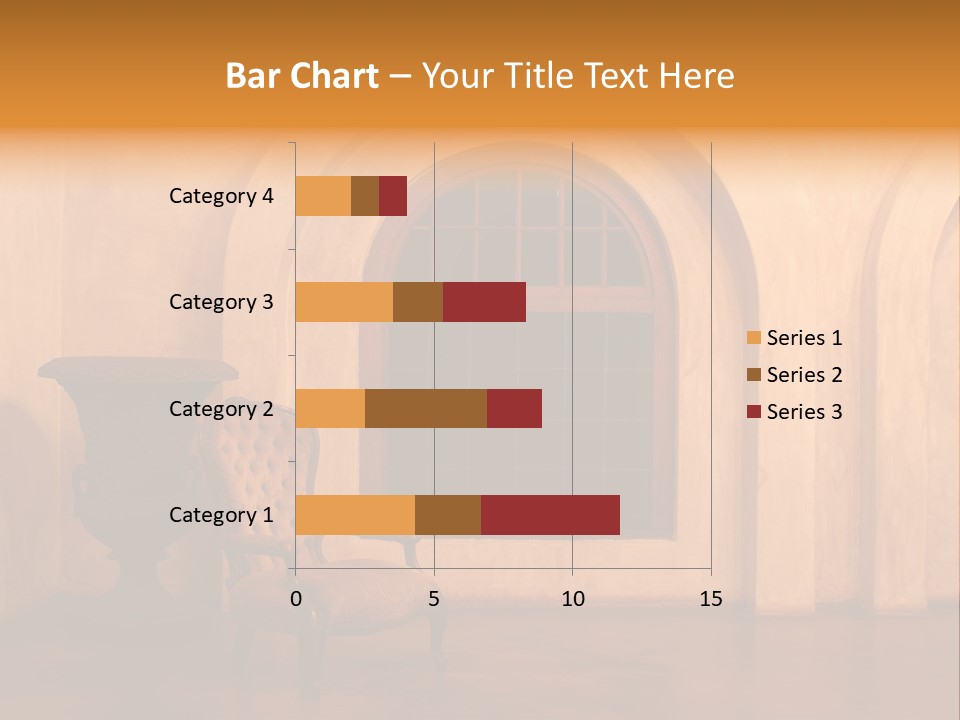 A Chair Sitting In Front Of A Window Next To A Vase PowerPoint Template