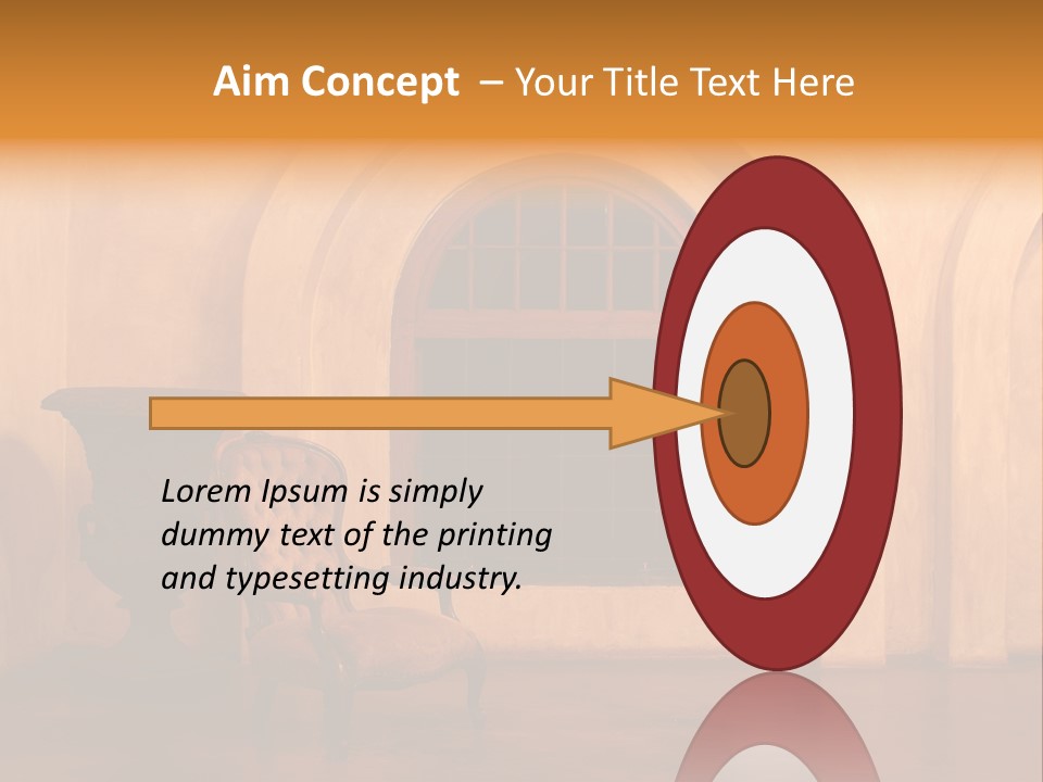 A Chair Sitting In Front Of A Window Next To A Vase PowerPoint Template