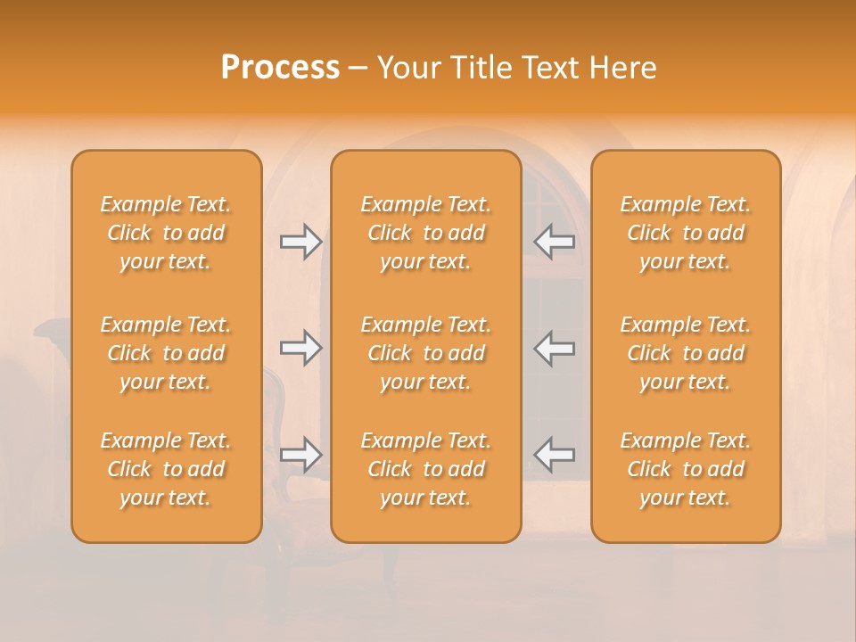 A Chair Sitting In Front Of A Window Next To A Vase PowerPoint Template