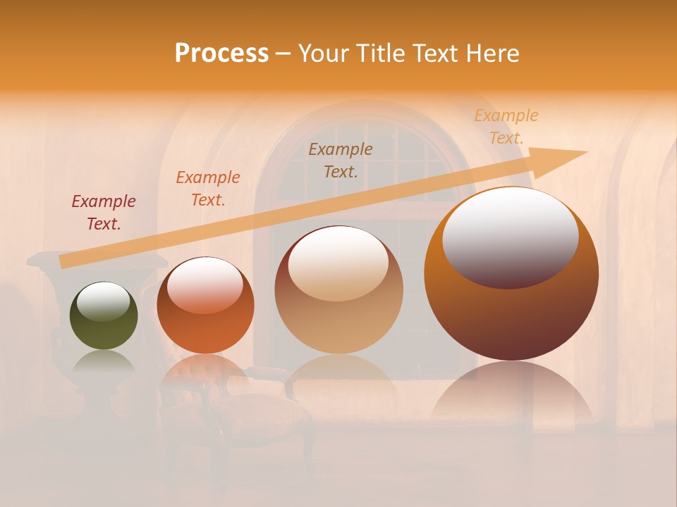 A Chair Sitting In Front Of A Window Next To A Vase PowerPoint Template