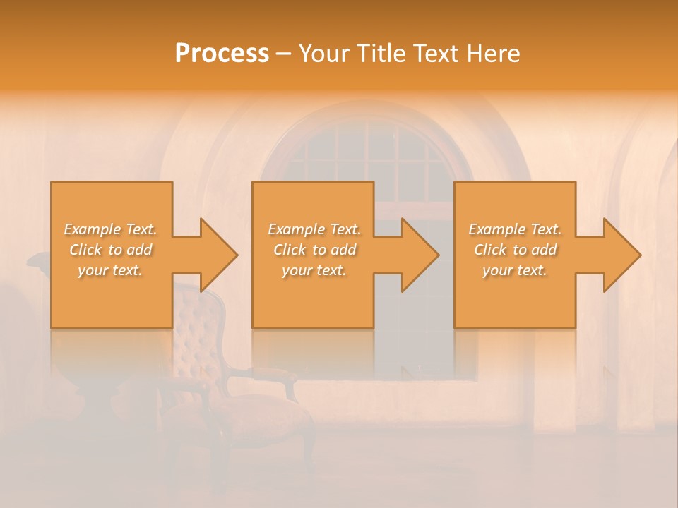A Chair Sitting In Front Of A Window Next To A Vase PowerPoint Template