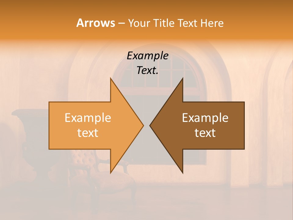 A Chair Sitting In Front Of A Window Next To A Vase PowerPoint Template