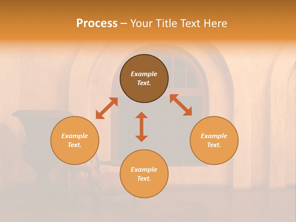 A Chair Sitting In Front Of A Window Next To A Vase PowerPoint Template