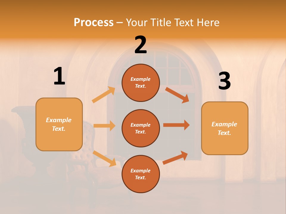 A Chair Sitting In Front Of A Window Next To A Vase PowerPoint Template