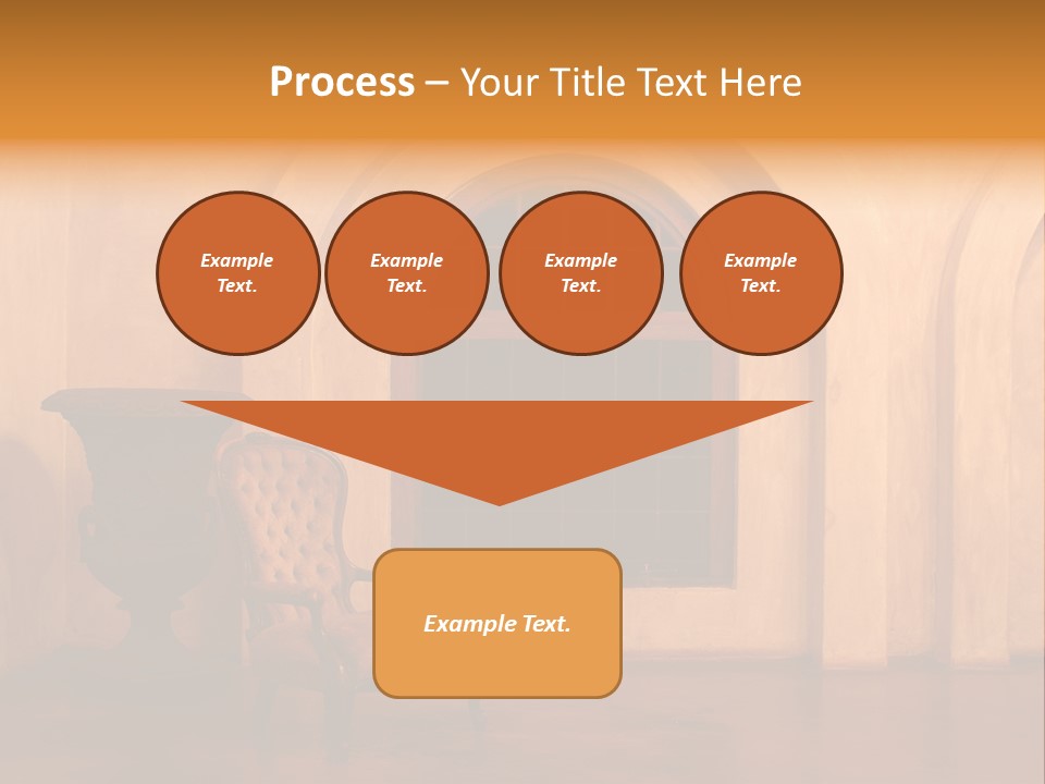 A Chair Sitting In Front Of A Window Next To A Vase PowerPoint Template
