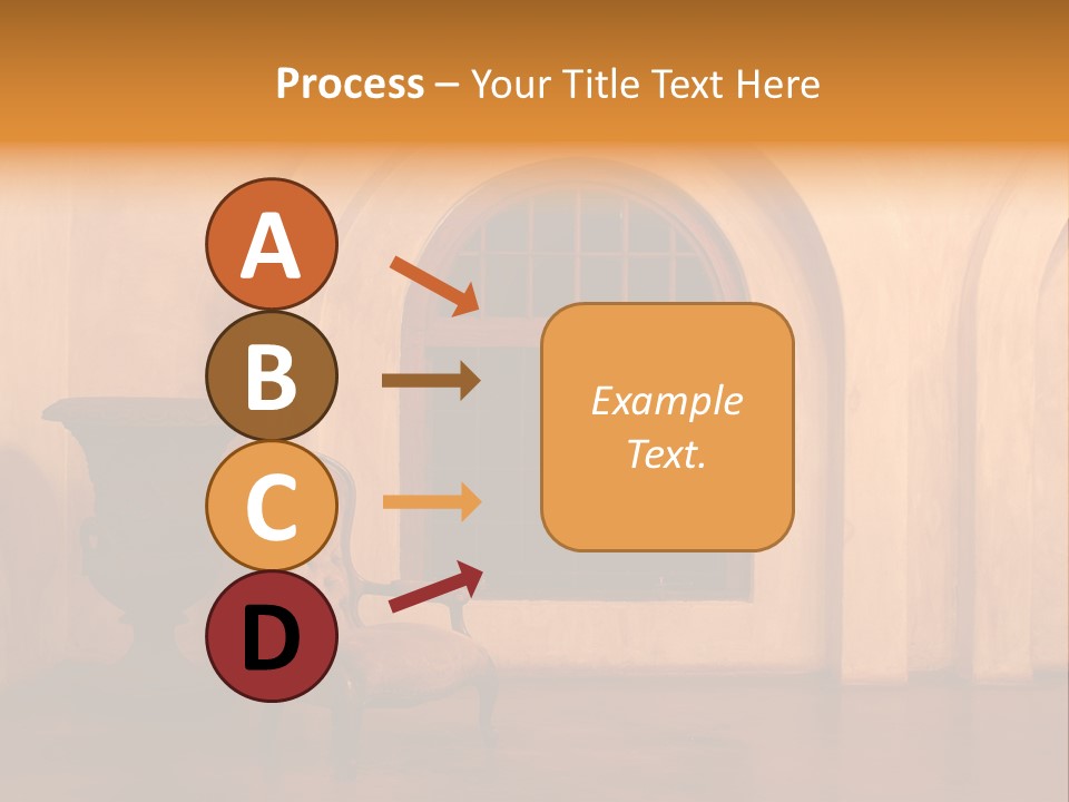 A Chair Sitting In Front Of A Window Next To A Vase PowerPoint Template