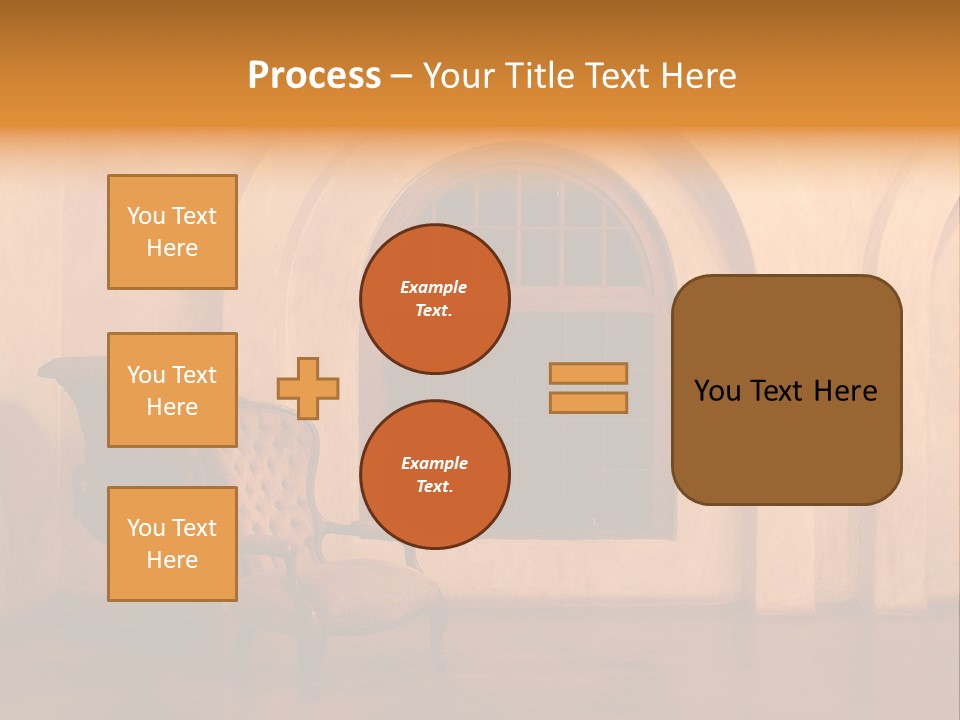 A Chair Sitting In Front Of A Window Next To A Vase PowerPoint Template