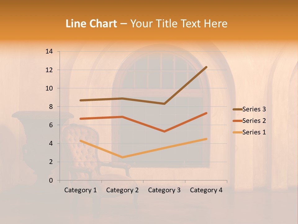 A Chair Sitting In Front Of A Window Next To A Vase PowerPoint Template