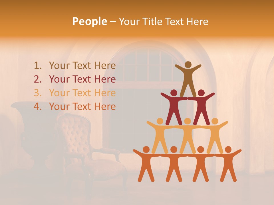 A Chair Sitting In Front Of A Window Next To A Vase PowerPoint Template