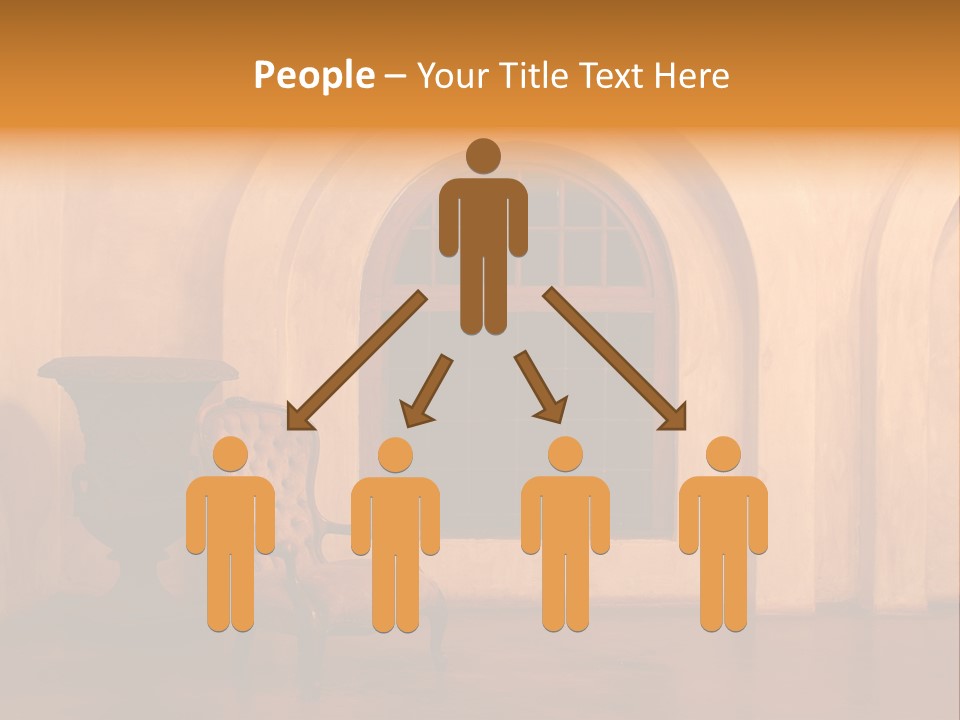 A Chair Sitting In Front Of A Window Next To A Vase PowerPoint Template