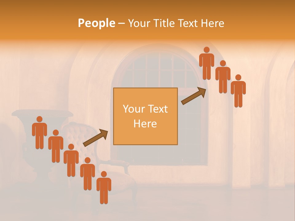 A Chair Sitting In Front Of A Window Next To A Vase PowerPoint Template