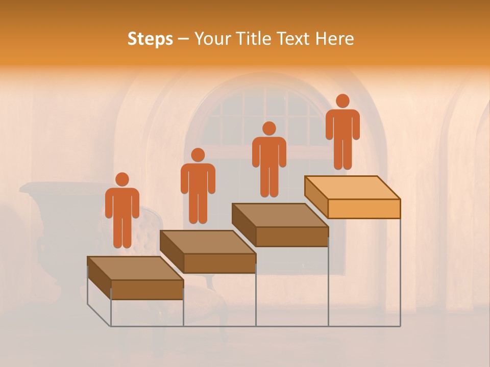 A Chair Sitting In Front Of A Window Next To A Vase PowerPoint Template