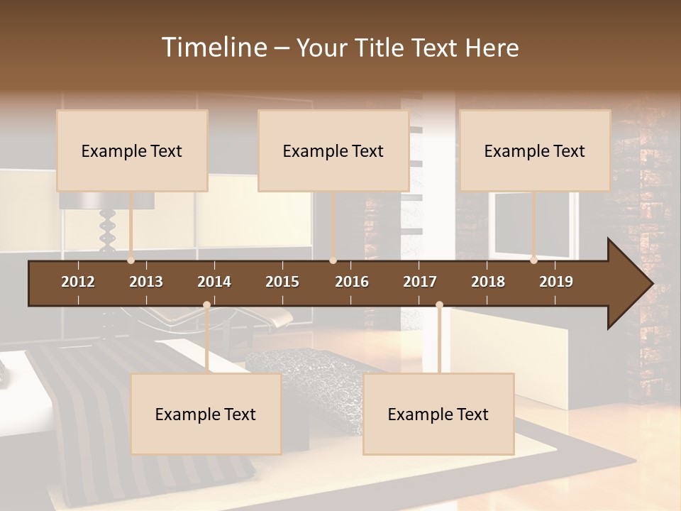 A Bedroom With A Brick Wall And A Television PowerPoint Template