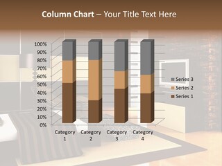 A Bedroom With A Brick Wall And A Television PowerPoint Template