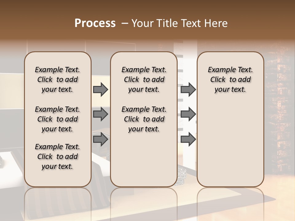 A Bedroom With A Brick Wall And A Television PowerPoint Template