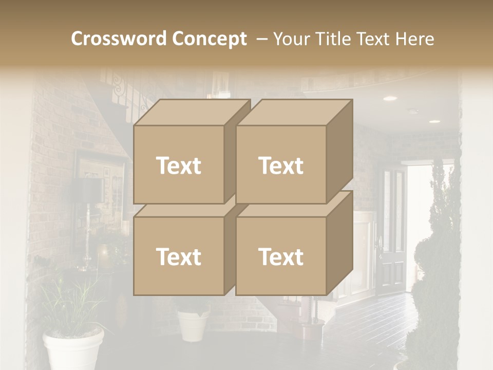 Conference Table Happy PowerPoint Template