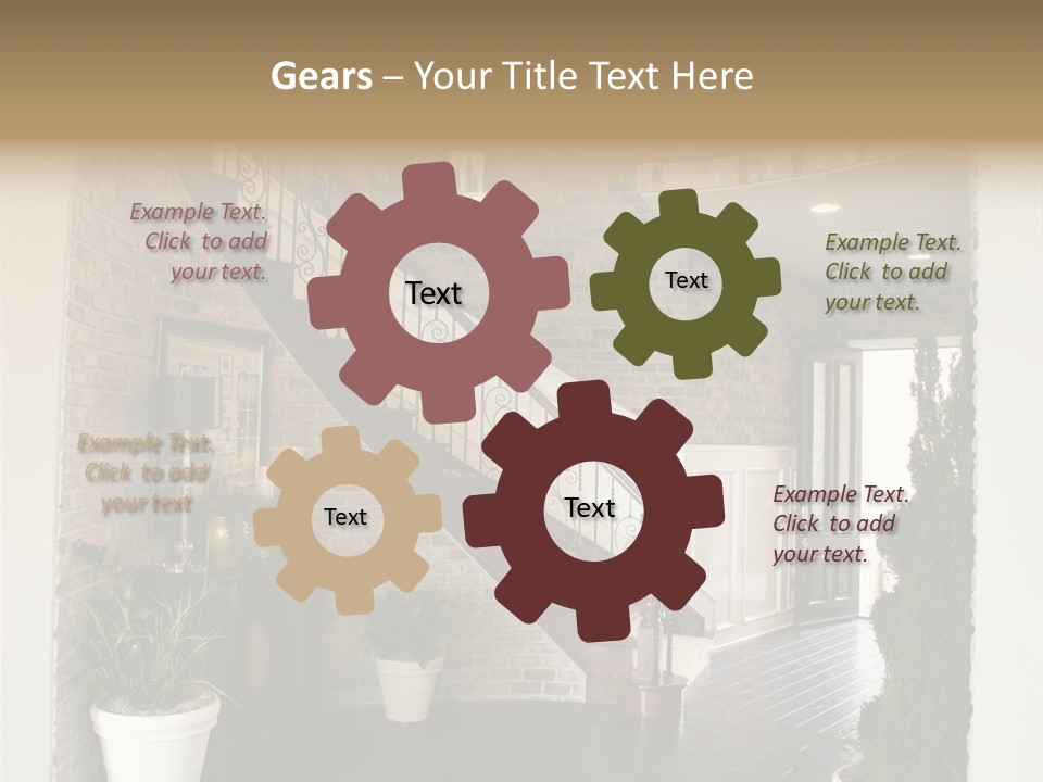 Conference Table Happy PowerPoint Template