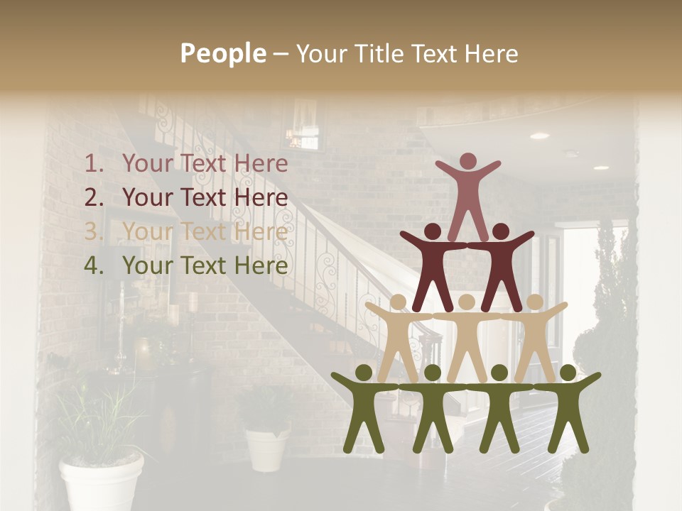 Conference Table Happy PowerPoint Template