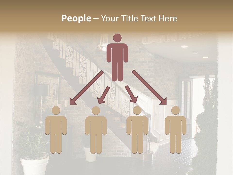 Conference Table Happy PowerPoint Template