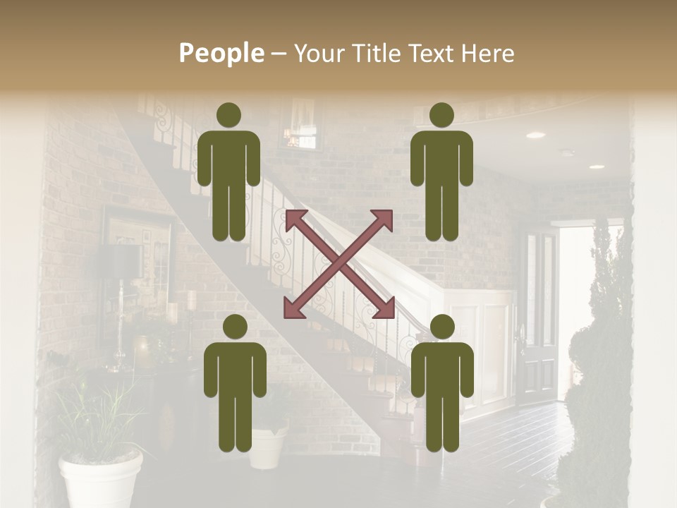 Conference Table Happy PowerPoint Template